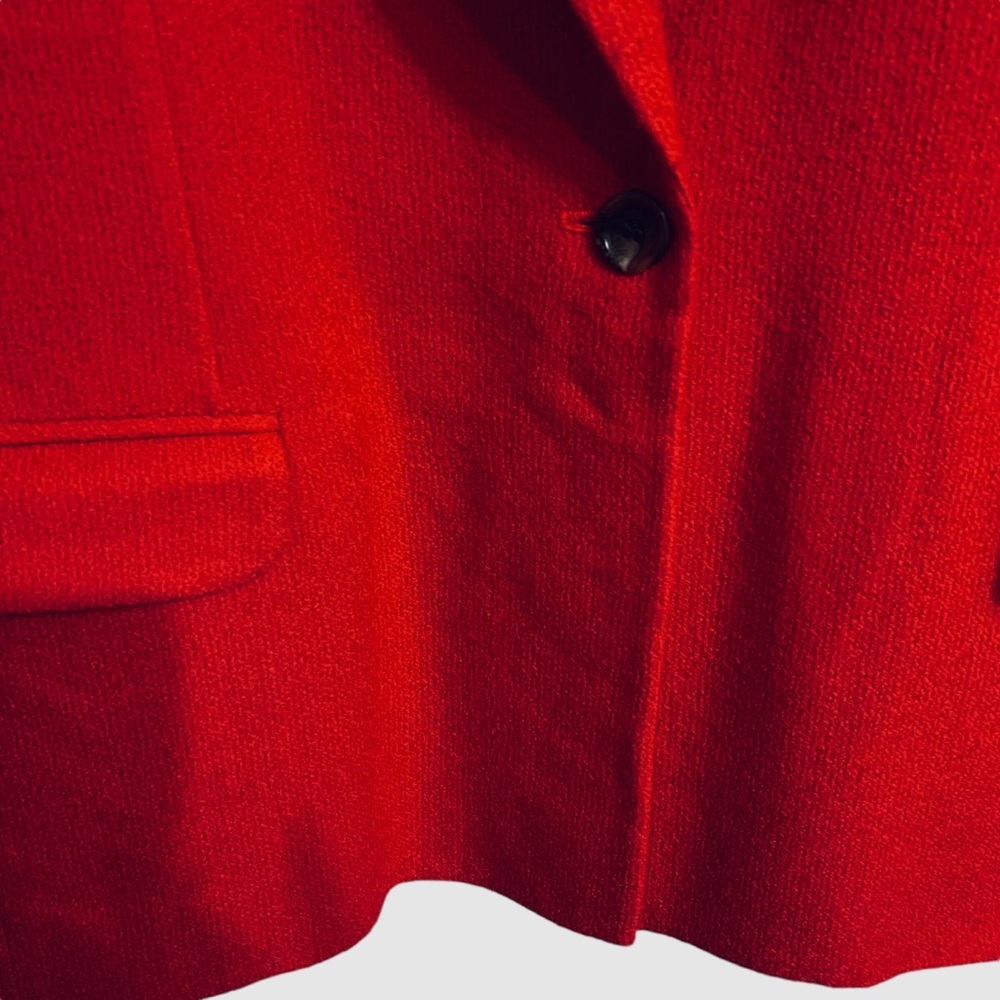 HAWKSLEY & WIGHT VINTAGE RED WOOL BLAZER WITH POCKETS - Picture 12 of 16